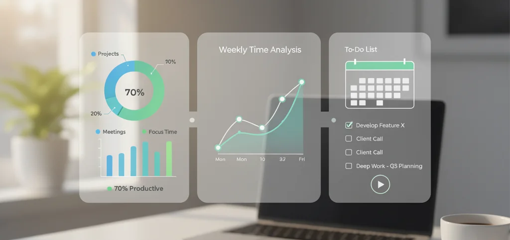 Professionals working with Hourlyo time tracking